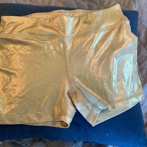 Gold size medium gymnastics boyshorts